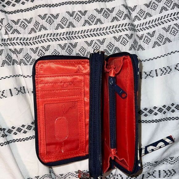 Vera Bradley Zip Around Wristlet Wallet – Navy Multicolor Aztec Print - Picture 5 of 5